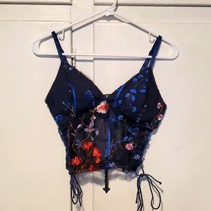 Embroidered crop top